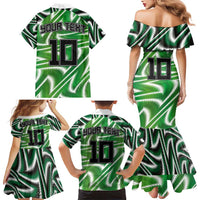 Custom Nigeria Football Family Matching Mermaid Dress and Hawaiian Shirt Sporty Super Eagles