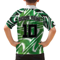 Custom Nigeria Football Family Matching Off The Shoulder Long Sleeve Dress and Hawaiian Shirt Sporty Super Eagles