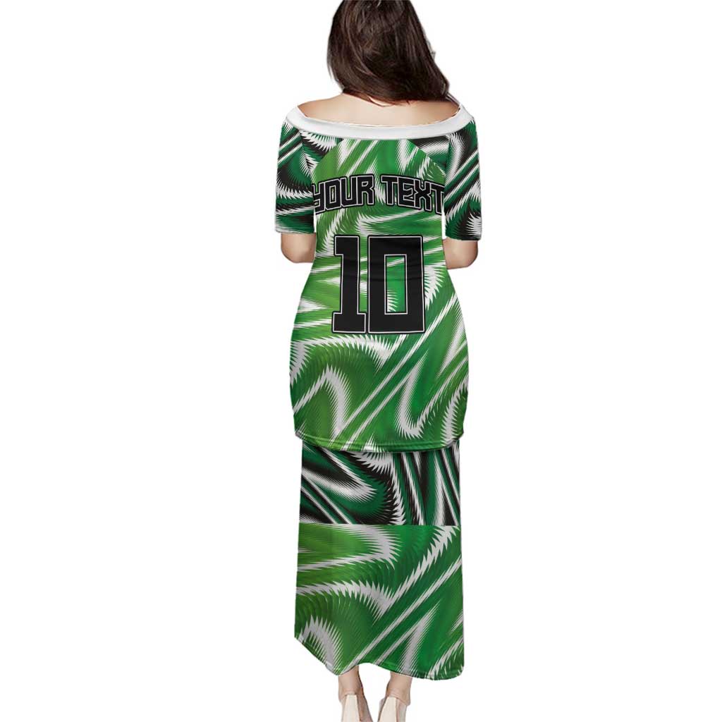 Custom Nigeria Football Family Matching Puletasi and Hawaiian Shirt Sporty Super Eagles