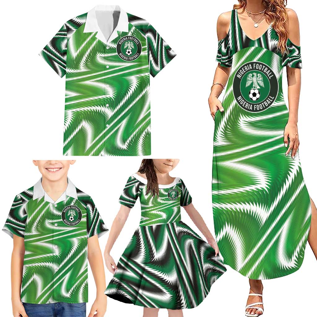 Custom Nigeria Football Family Matching Summer Maxi Dress and Hawaiian Shirt Sporty Super Eagles