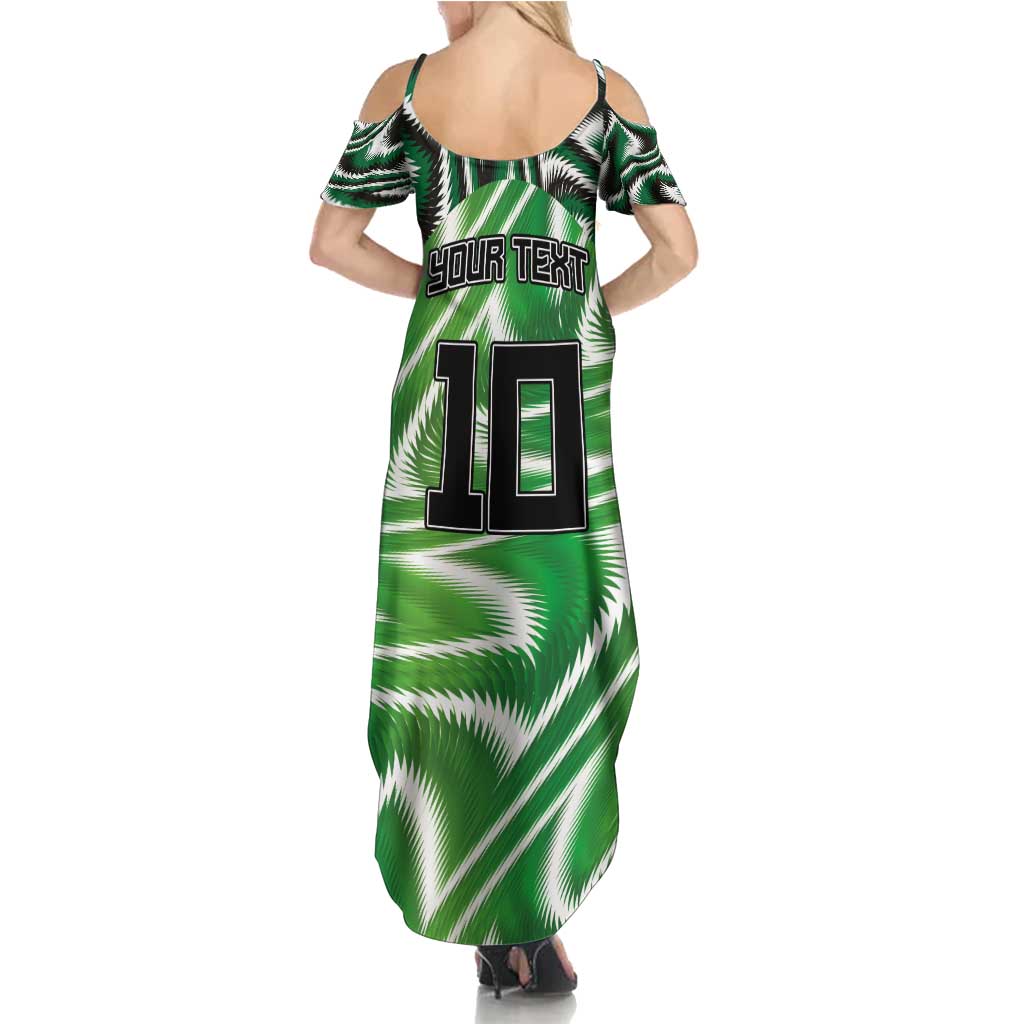 Custom Nigeria Football Family Matching Summer Maxi Dress and Hawaiian Shirt Sporty Super Eagles