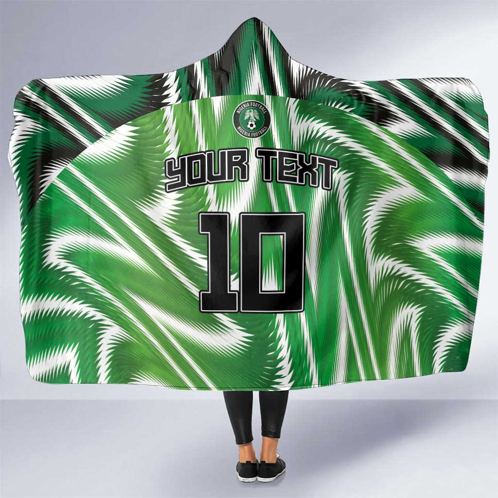 Custom Nigeria Football Hooded Blanket Sporty Super Eagles