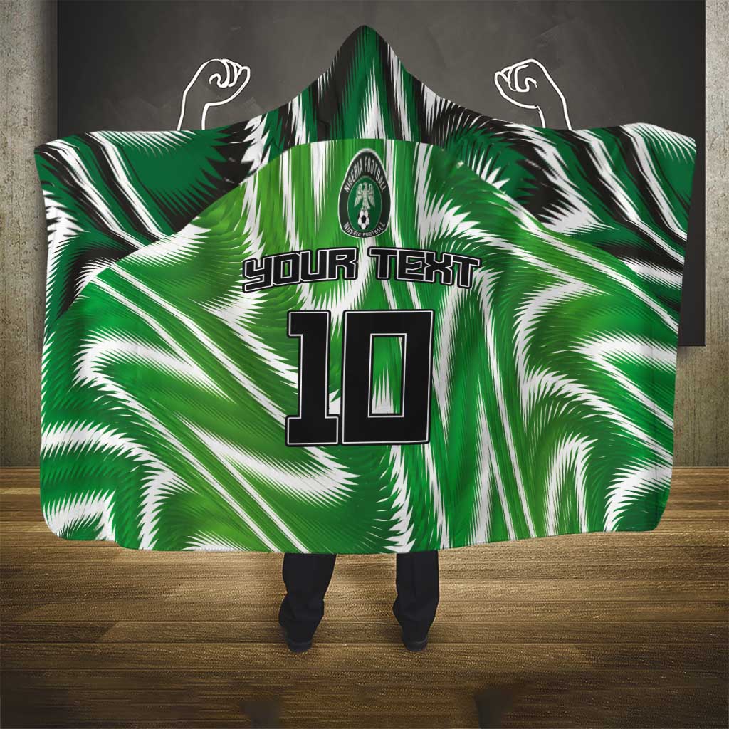 Custom Nigeria Football Hooded Blanket Sporty Super Eagles