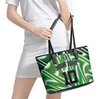 Custom Nigeria Football Leather Tote Bag Sporty Super Eagles