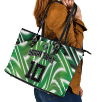 Custom Nigeria Football Leather Tote Bag Sporty Super Eagles
