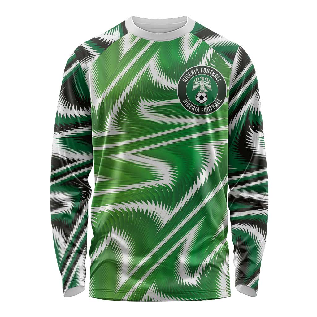 Custom Nigeria Football Long Sleeve Shirt Sporty Super Eagles