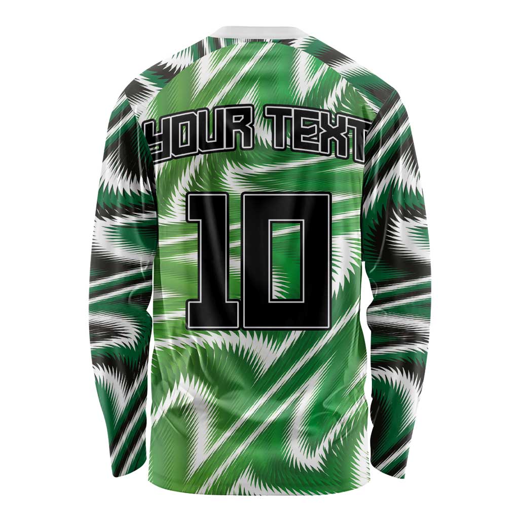 Custom Nigeria Football Long Sleeve Shirt Sporty Super Eagles