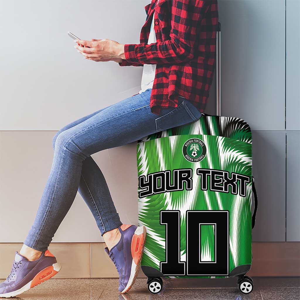 Custom Nigeria Football Luggage Cover Sporty Super Eagles