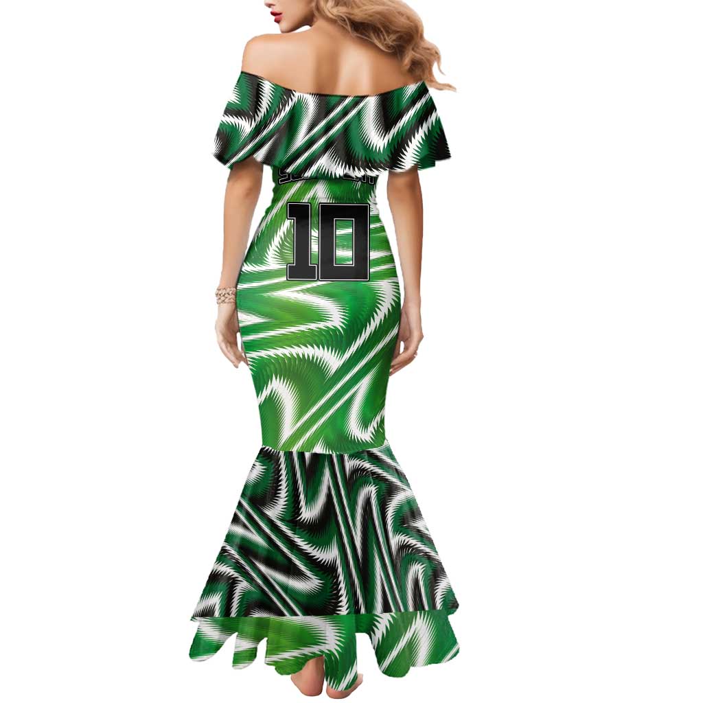 Custom Nigeria Football Mermaid Dress Sporty Super Eagles