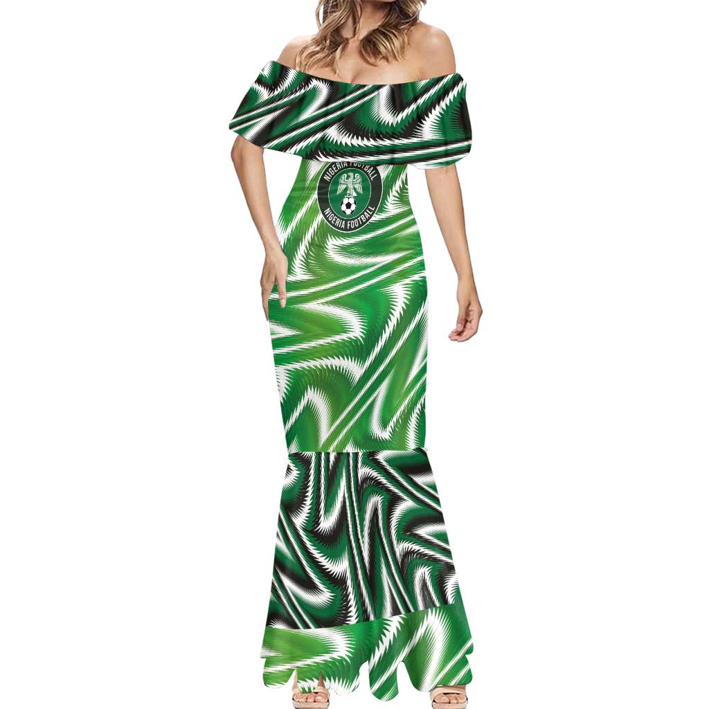 Custom Nigeria Football Mermaid Dress Sporty Super Eagles