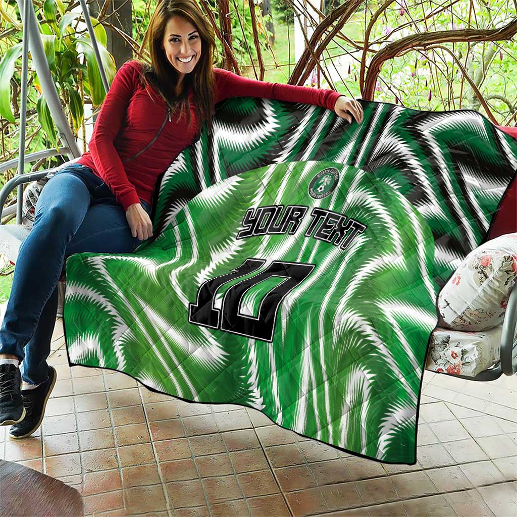 Custom Nigeria Football Quilt Sporty Super Eagles