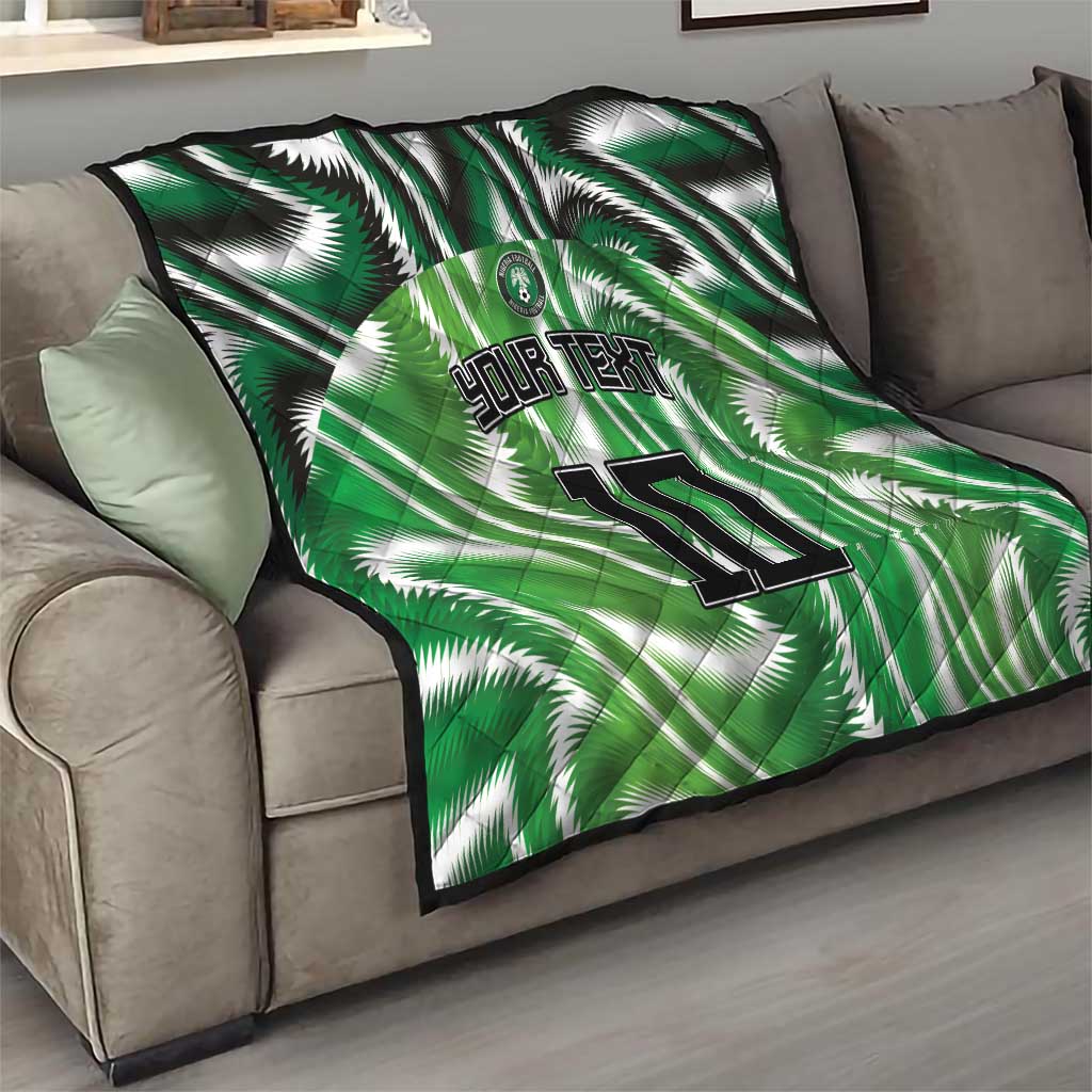 Custom Nigeria Football Quilt Sporty Super Eagles