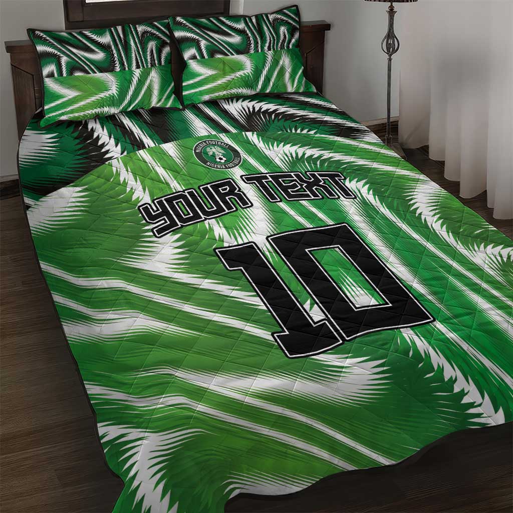 Custom Nigeria Football Quilt Bed Set Sporty Super Eagles