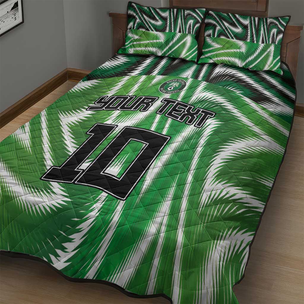 Custom Nigeria Football Quilt Bed Set Sporty Super Eagles