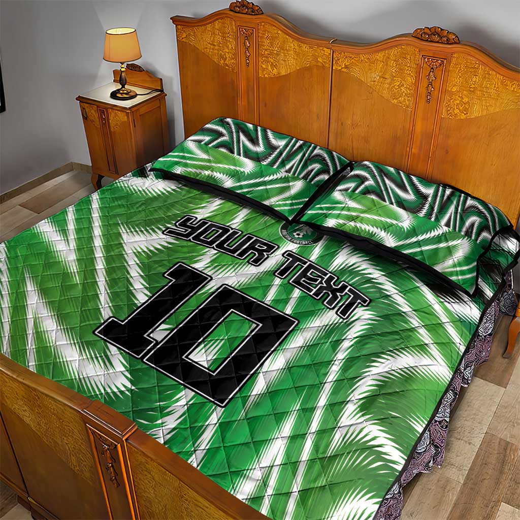 Custom Nigeria Football Quilt Bed Set Sporty Super Eagles