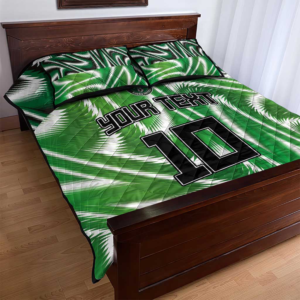 Custom Nigeria Football Quilt Bed Set Sporty Super Eagles
