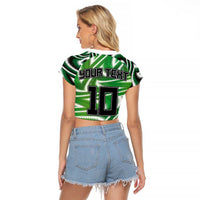 Custom Nigeria Football Raglan Cropped T Shirt Sporty Super Eagles