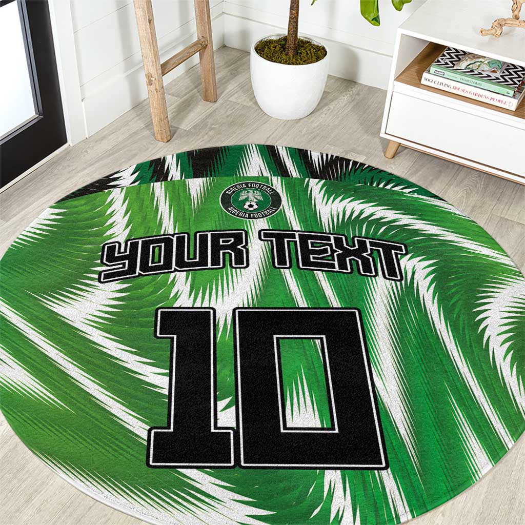 Custom Nigeria Football Round Carpet Sporty Super Eagles