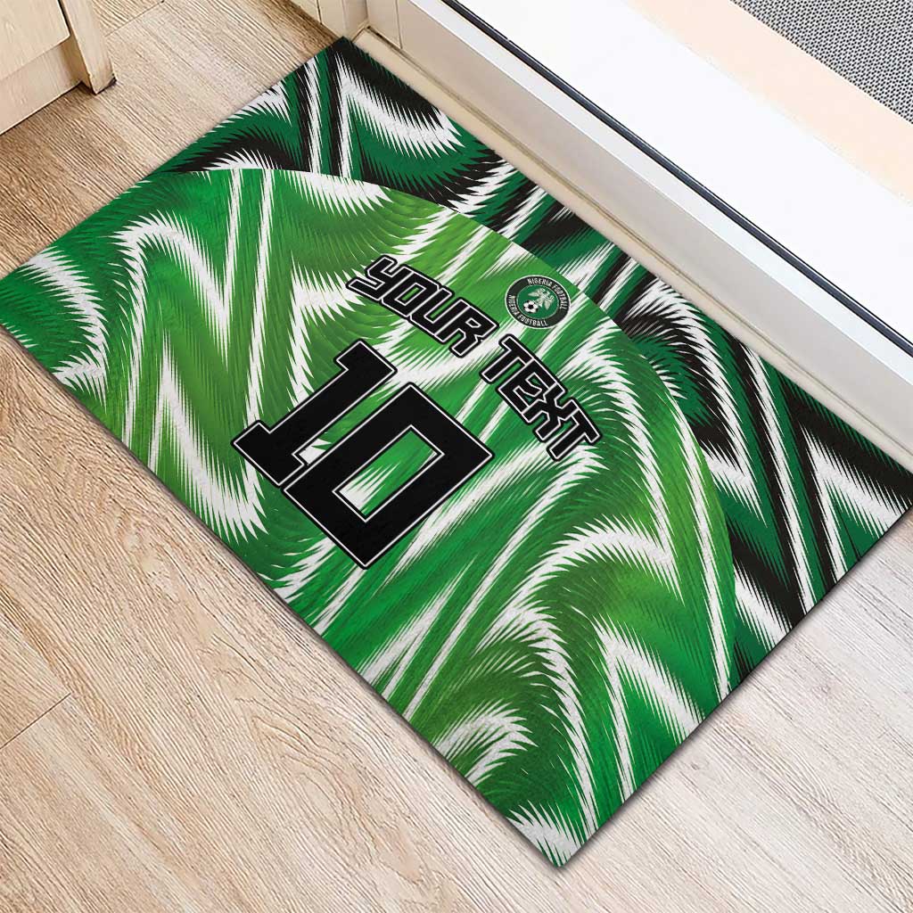 Custom Nigeria Football Rubber Doormat Sporty Super Eagles