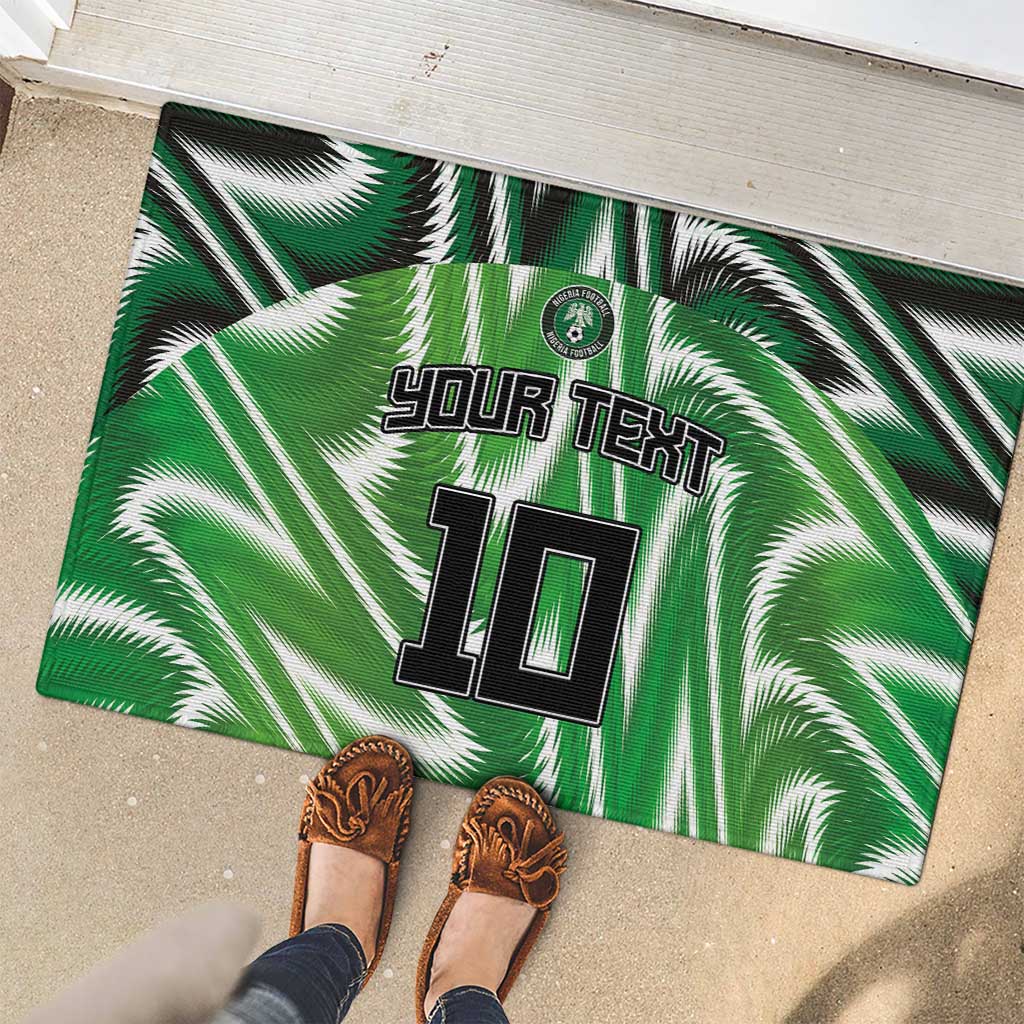 Custom Nigeria Football Rubber Doormat Sporty Super Eagles