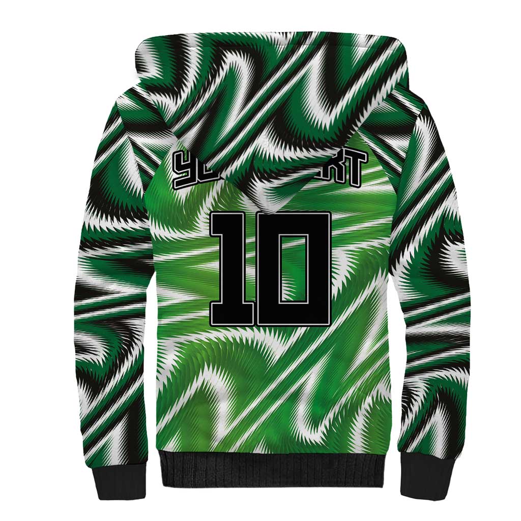 Custom Nigeria Football Sherpa Hoodie Sporty Super Eagles