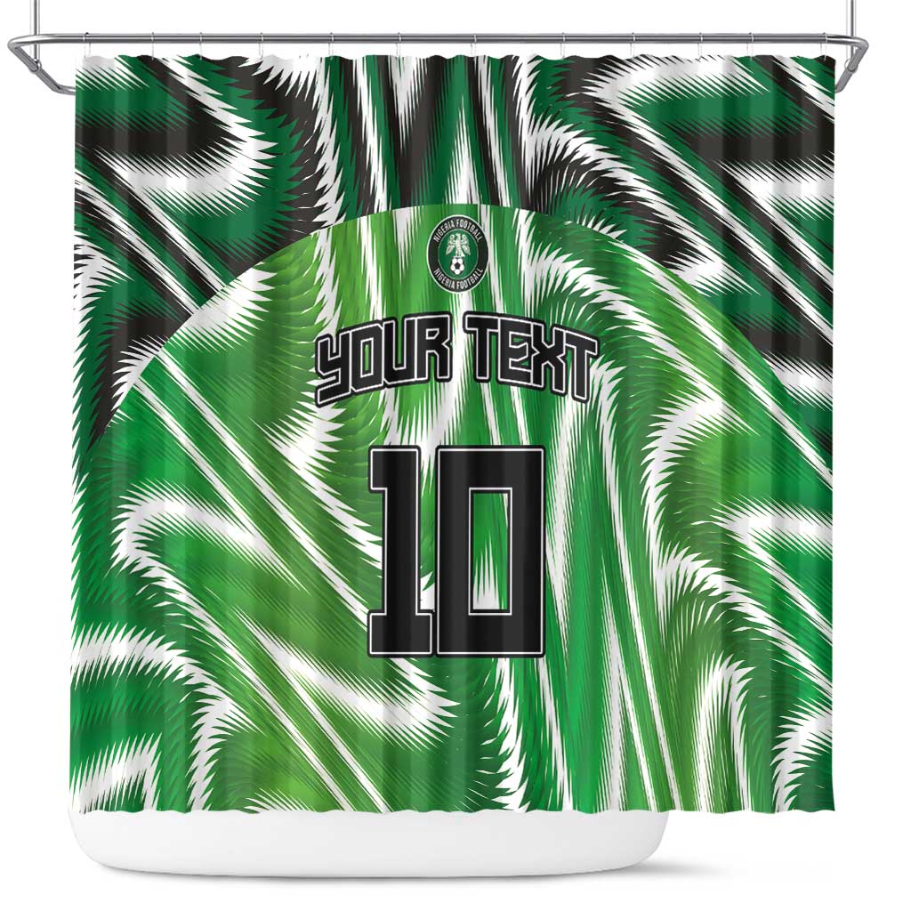 Custom Nigeria Football Shower Curtain Sporty Super Eagles