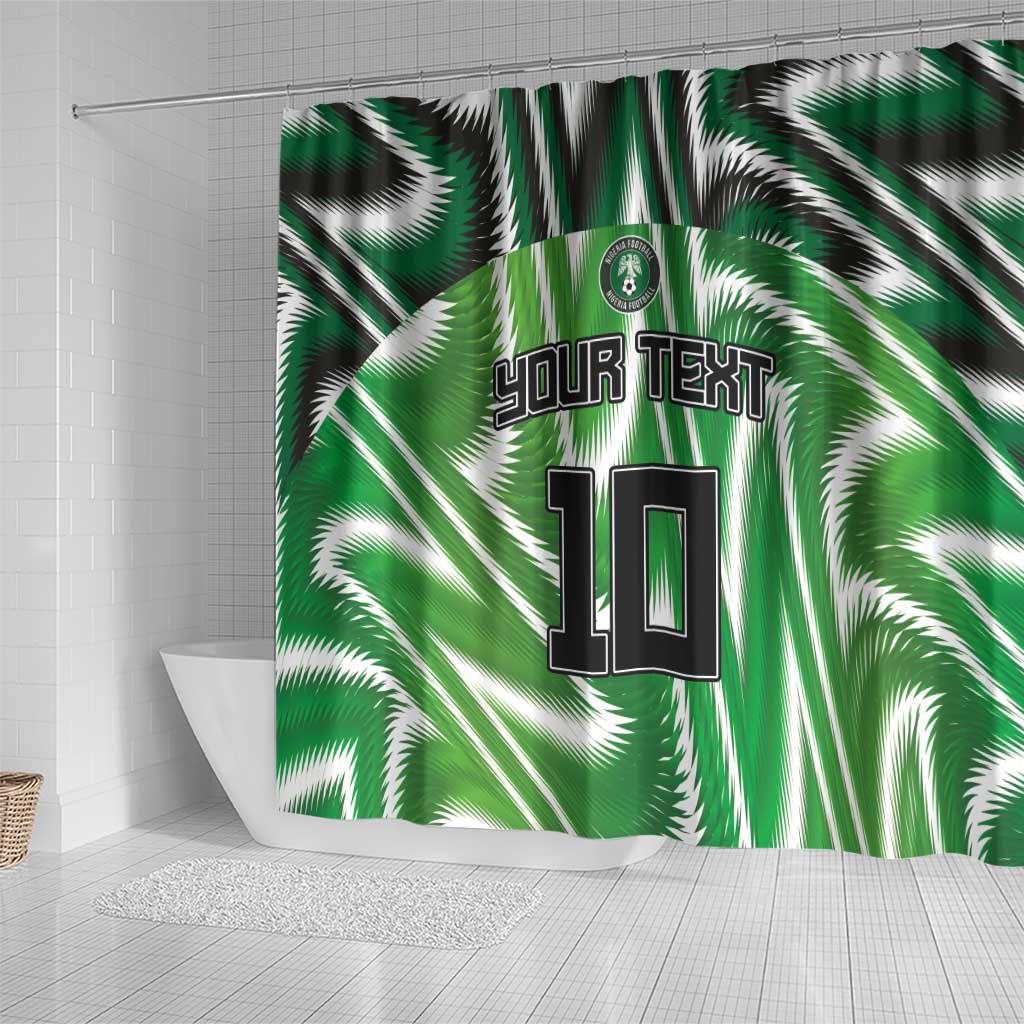Custom Nigeria Football Shower Curtain Sporty Super Eagles
