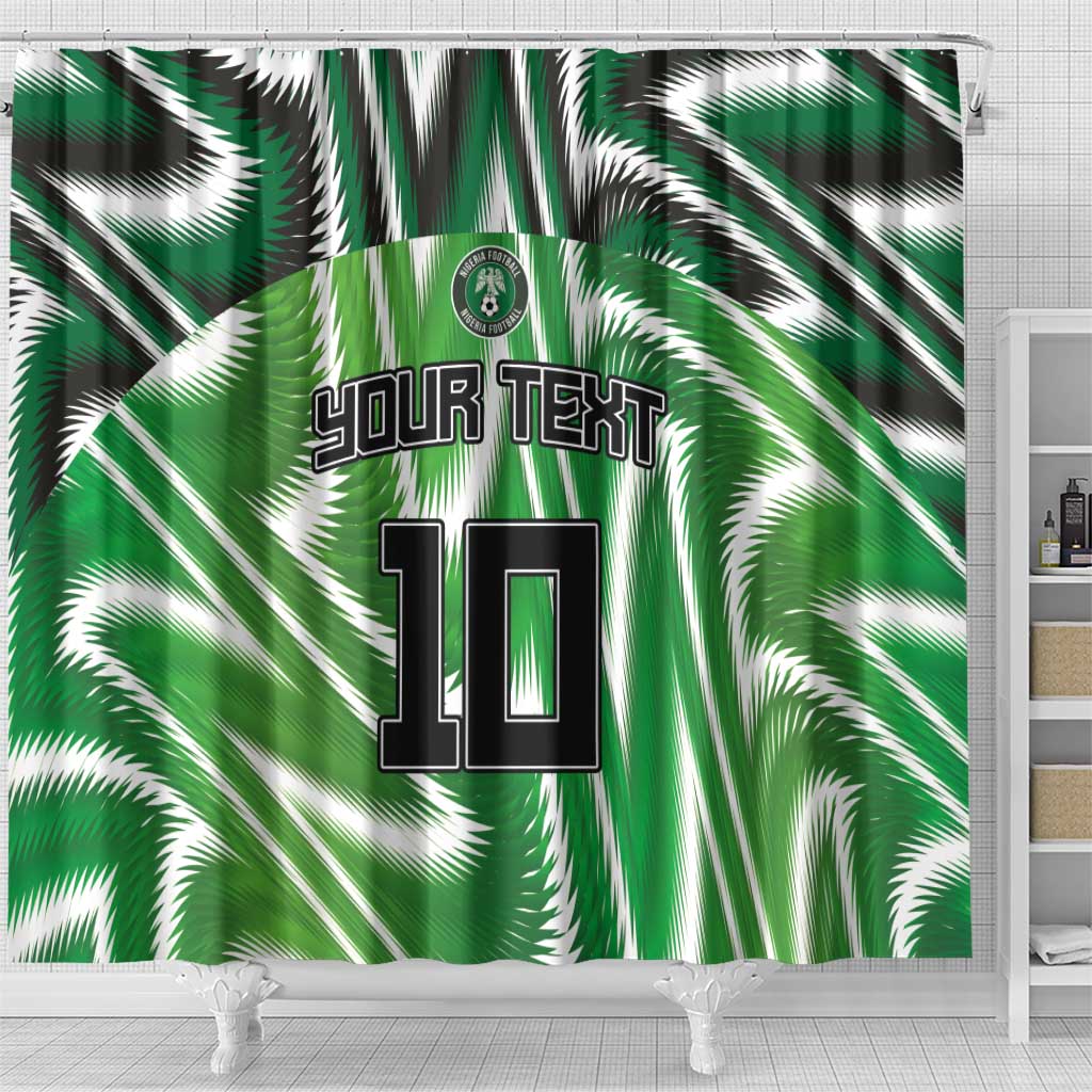 Custom Nigeria Football Shower Curtain Sporty Super Eagles