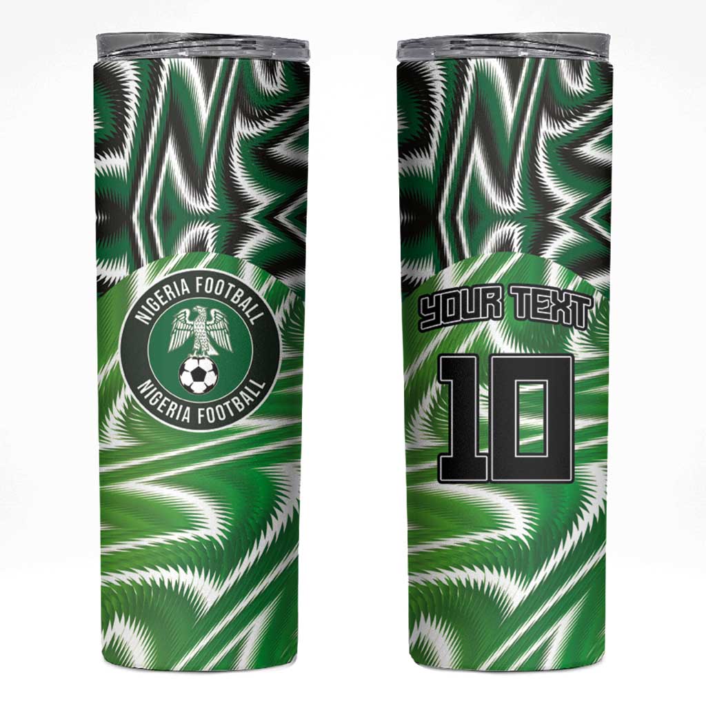 Custom Nigeria Football Skinny Tumbler Sporty Super Eagles