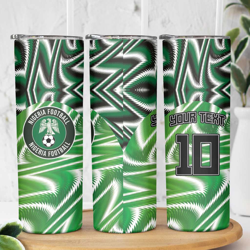 Custom Nigeria Football Skinny Tumbler Sporty Super Eagles