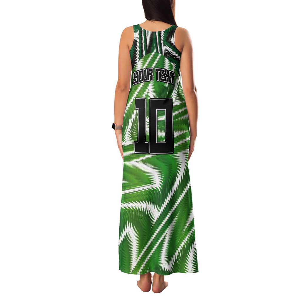 Custom Nigeria Football Tank Maxi Dress Sporty Super Eagles