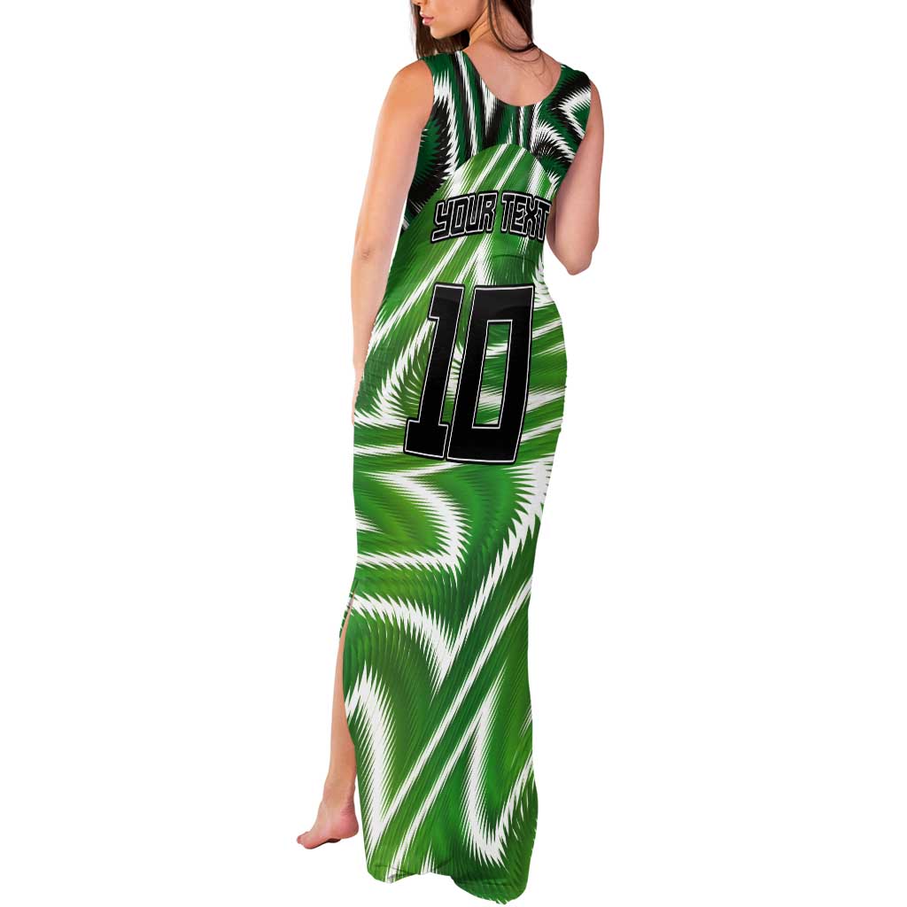 Custom Nigeria Football Tank Maxi Dress Sporty Super Eagles