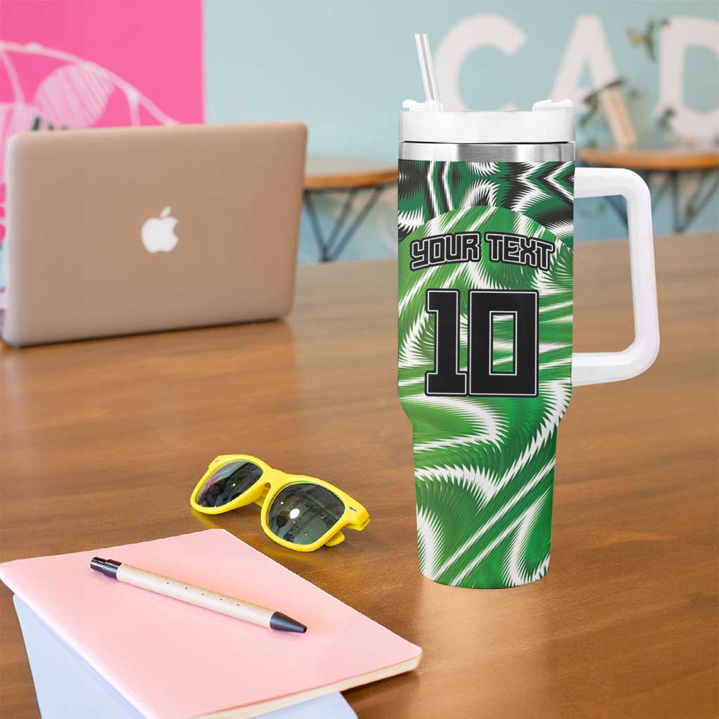 Custom Nigeria Football Tumbler With Handle Sporty Super Eagles