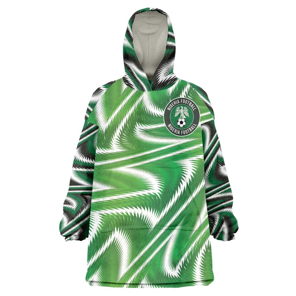 Custom Nigeria Football Wearable Blanket Hoodie Sporty Super Eagles