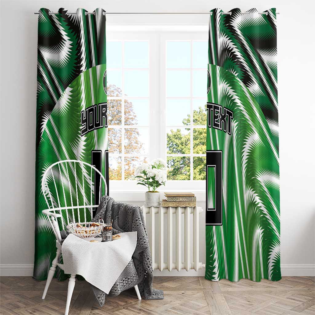 Custom Nigeria Football Window Curtain Sporty Super Eagles