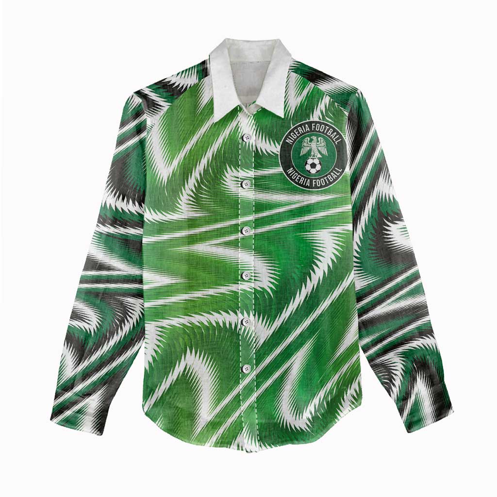 Custom Nigeria Football Women Casual Shirt Sporty Super Eagles