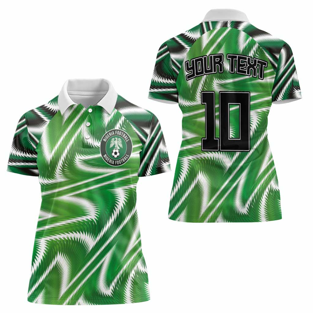 Custom Nigeria Football Women Polo Shirt Sporty Super Eagles