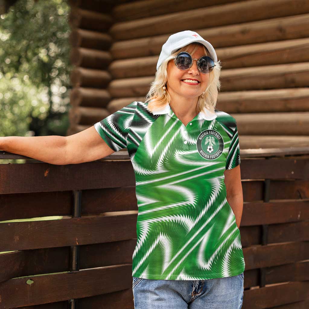 Custom Nigeria Football Women Polo Shirt Sporty Super Eagles