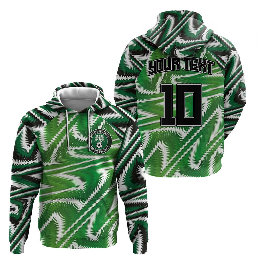 Custom Nigeria Football Zip Hoodie Sporty Super Eagles