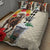Kentucky Horse Racing 150th Anniversary Quilt Bed Set Mint Julep and Horseshoe Roses