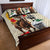 Kentucky Horse Racing 150th Anniversary Quilt Bed Set Mint Julep and Horseshoe Roses