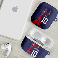Custom Midnight Navy Football AirPods Case Paris Architectural Heritage Style - Wonder Print Shop
