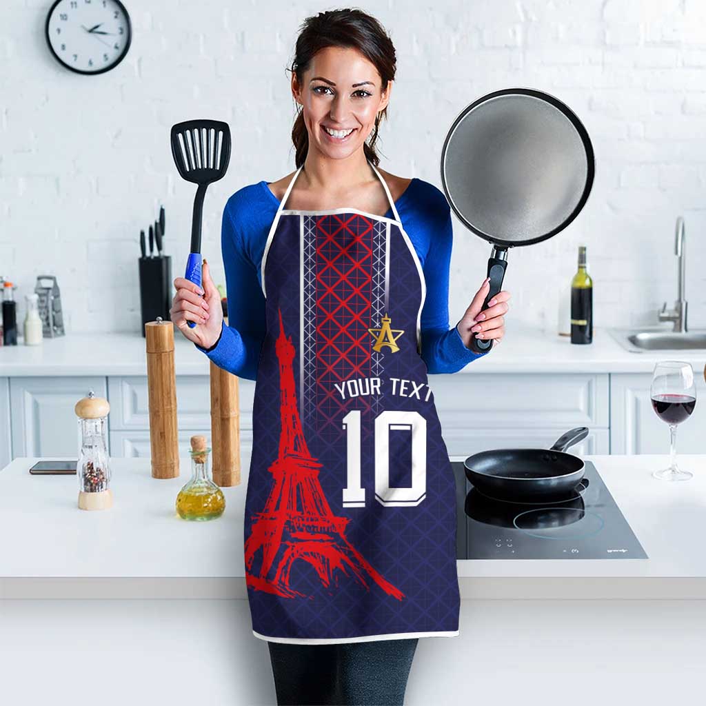 Custom Midnight Navy Football Apron Paris Architectural Heritage Style - Wonder Print Shop