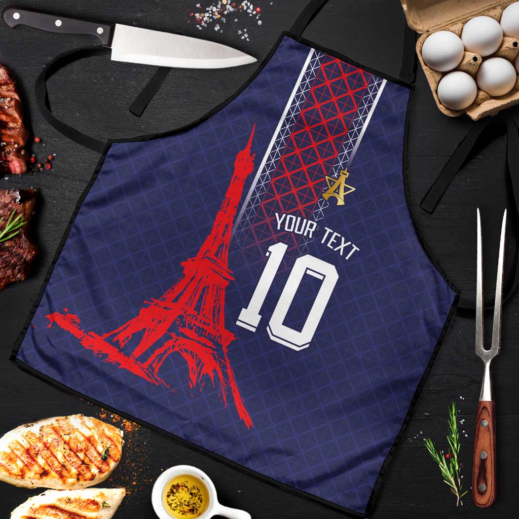 Custom Midnight Navy Football Apron Paris Architectural Heritage Style - Wonder Print Shop