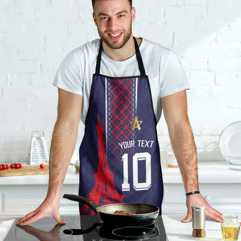 Custom Midnight Navy Football Apron Paris Architectural Heritage Style - Wonder Print Shop