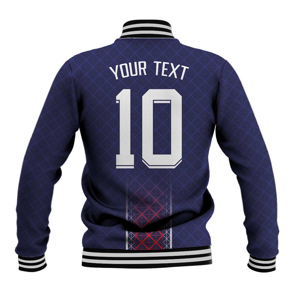Custom Midnight Navy Football Baseball Jacket Paris Architectural Heritage Style - Wonder Print Shop