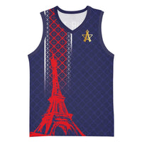 Custom Midnight Navy Football Basketball Jersey Paris Architectural Heritage Style - Wonder Print Shop