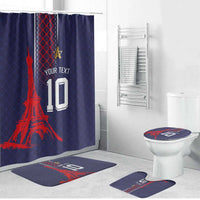 Custom Midnight Navy Football Bathroom Set Paris Architectural Heritage Style - Wonder Print Shop