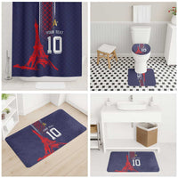Custom Midnight Navy Football Bathroom Set Paris Architectural Heritage Style - Wonder Print Shop
