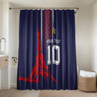 Custom Midnight Navy Football Bathroom Set Paris Architectural Heritage Style - Wonder Print Shop